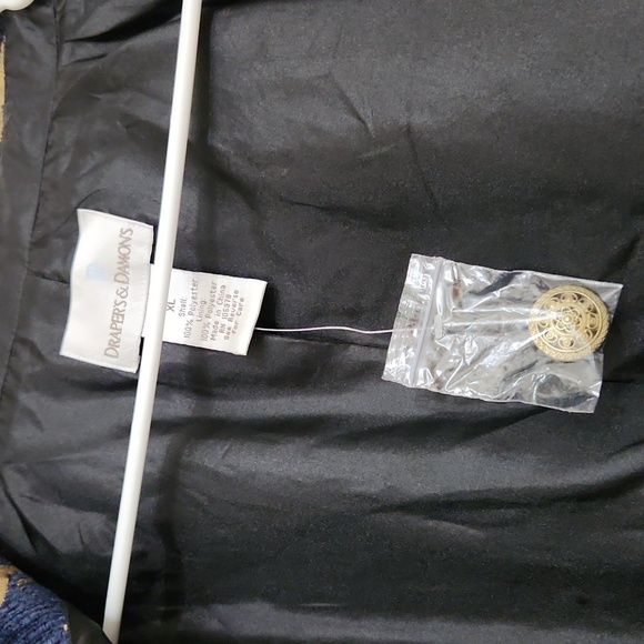 Elegant Tapestry Gold and Blue Women's Jacket XL Glam Formal Party Church - Picture 9 of 10